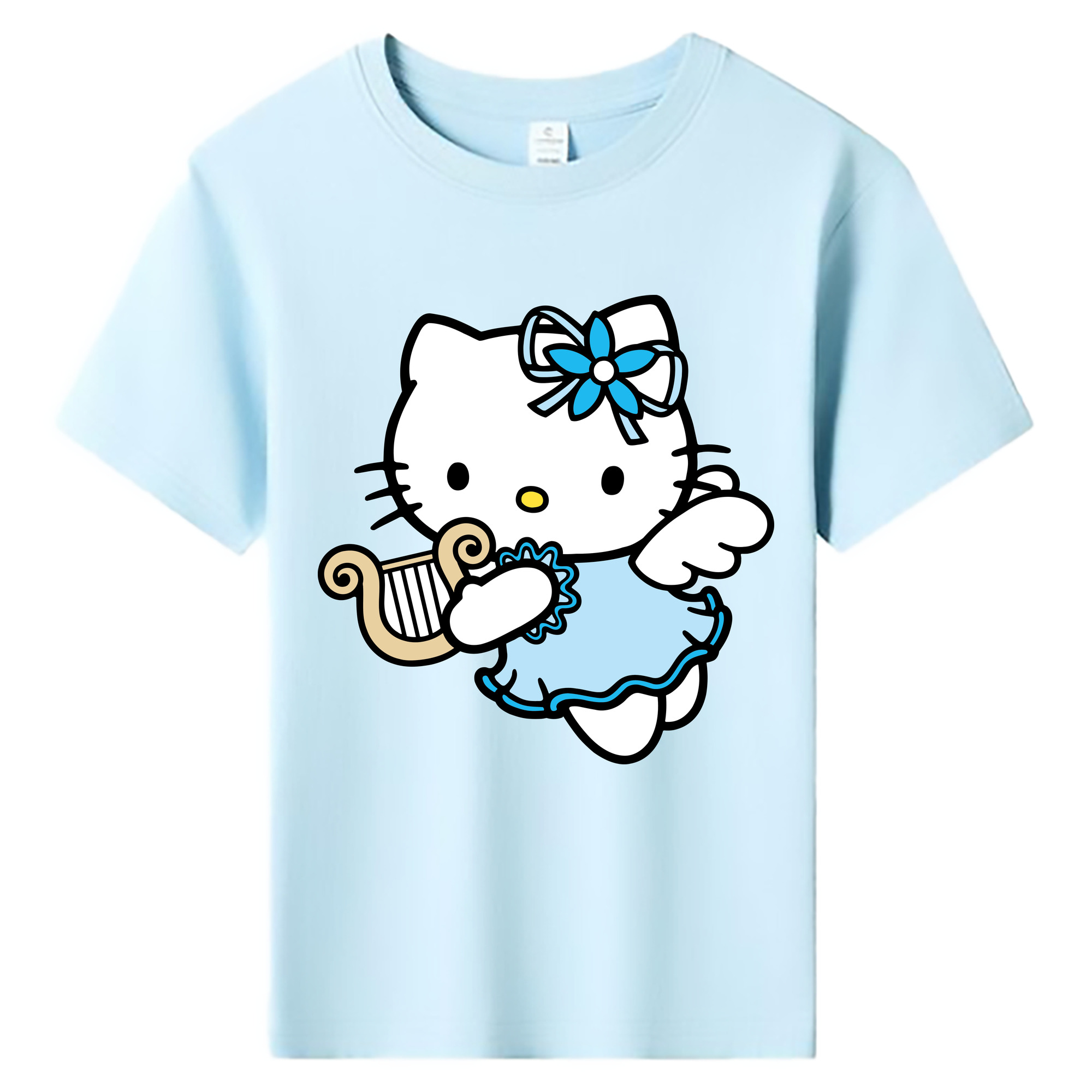 （画像用） Hello Kitty ハローキティ 綿100％キッズTシャツ（フロントプリント）